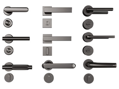 现代门拉手、锁眼3d模型 现代门拉手、锁眼