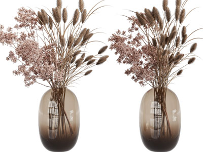 现代玻璃花瓶花卉摆件