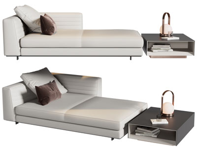 现代贵妃椅、美人榻、边几