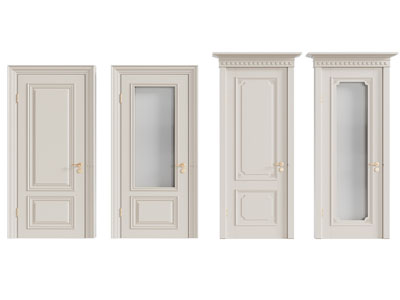 简欧单扇平开门