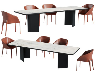 现代餐桌椅组合