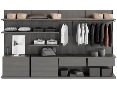 现代开放式衣柜3d模型 现代开放式衣柜