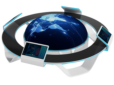 现代VR设备、球幕展示台3d模型 现代VR设备、球幕展示台