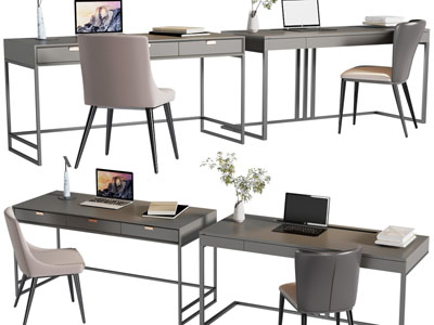 现代书桌椅组合