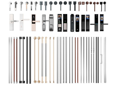 现代大门拉手、密码锁、门锁3d模型 现代大门拉手、密码锁、门锁