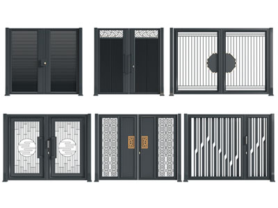 新中式庭院双扇大门