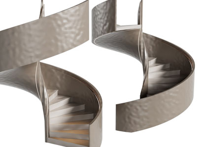 现代旋转楼梯3d模型 现代旋转楼梯