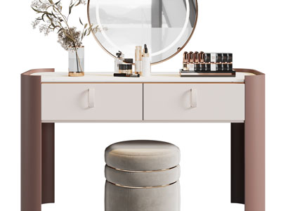 现代轻奢化妆、梳妆台