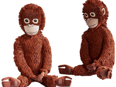 现代儿童大猩猩毛绒布偶玩具