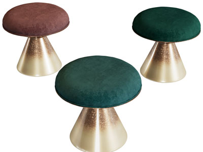 现代轻奢圆形凳子、沙发凳