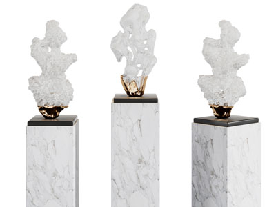 新中式透明假山工艺品摆件