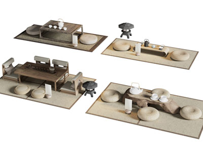 日式茶桌、蒲团坐垫