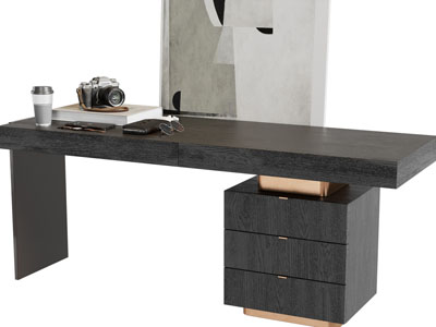 现代长方形书桌