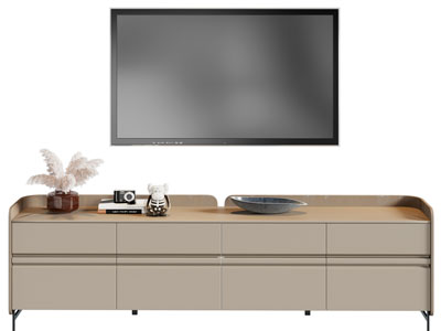 现代电视柜、电视机