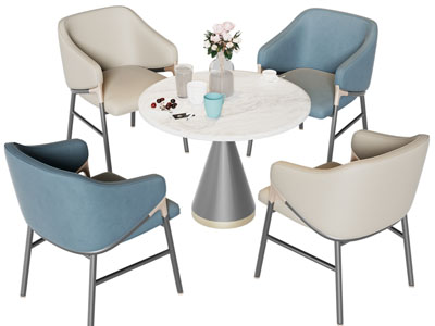 现代休闲餐桌椅组合