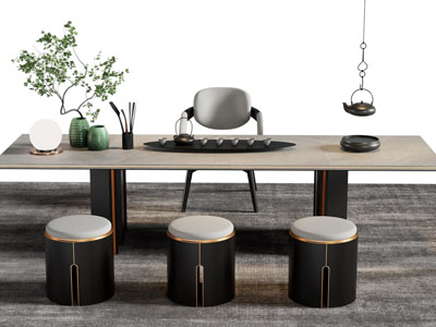 新中式茶桌椅组合