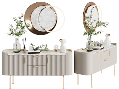 现代轻奢玄关柜、边柜