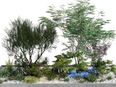 现代花草树木景观园艺小品