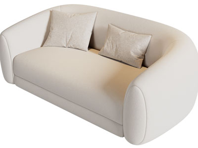 现代双人沙发3d模型 现代双人沙发