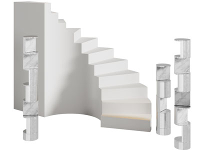 现代旋转楼梯3d模型 现代旋转楼梯