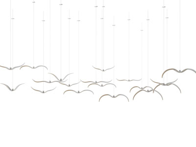 现代飞鸟造的吊灯