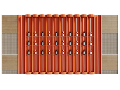 新中式装饰酒架3d模型 新中式装饰酒架