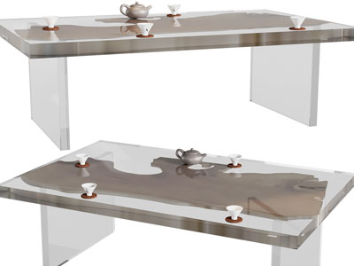 新中式长方形茶桌