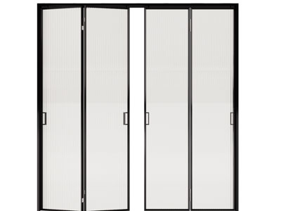 现代玻璃折叠推拉门