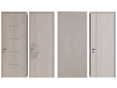 现代实木单扇平开门