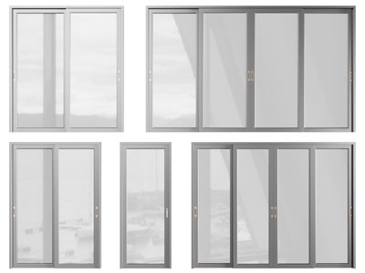 现代玻璃推拉门