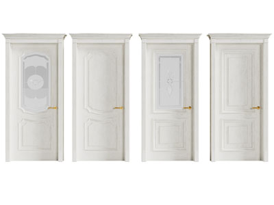 简欧单扇平开门