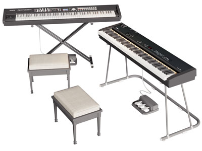 现代电子琴、琴凳3d模型 现代电子琴、琴凳