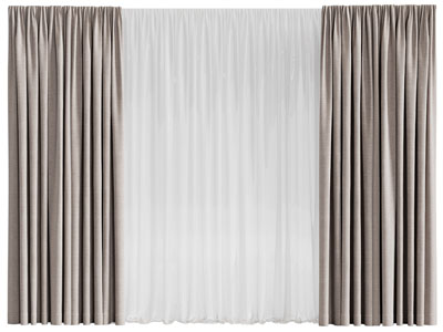 现代布艺窗帘窗纱