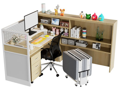 现代转角办公桌椅组合