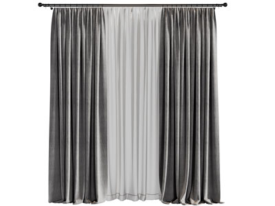 现代布艺窗帘窗纱