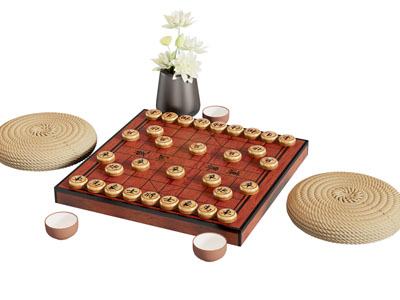 新中式象棋、棋盘和坐垫