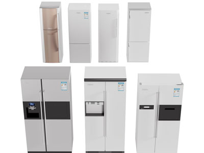 现代双开门、上门电冰箱