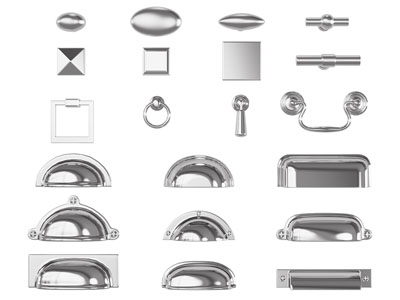 现代金属拉手3d模型 现代金属拉手
