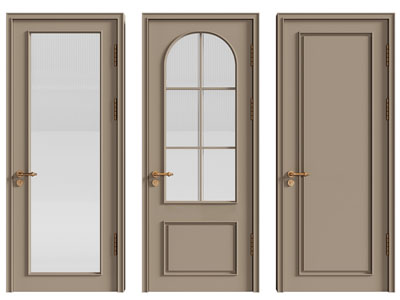 简欧单扇平开门