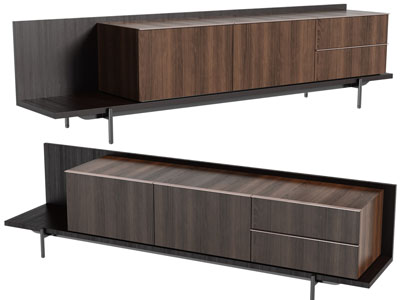 现代实木电视柜