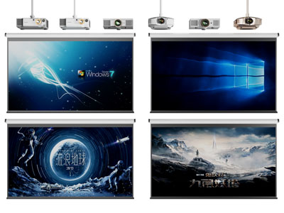 现代投影仪、投影幕布3d模型 现代投影仪、投影幕布