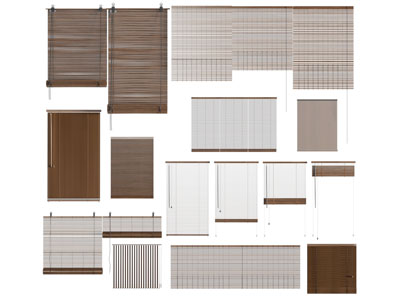 新中式竹帘、百叶窗帘