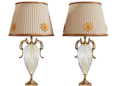 欧式雕花装饰的台灯