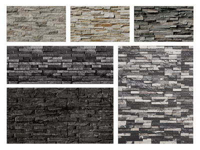 现代文化石背景墙3d模型 现代文化石背景墙