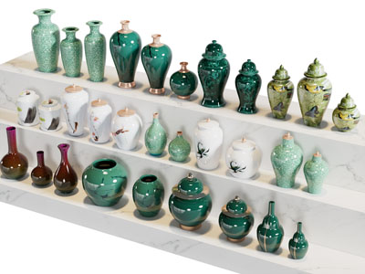 新中式陶瓷器皿花瓶