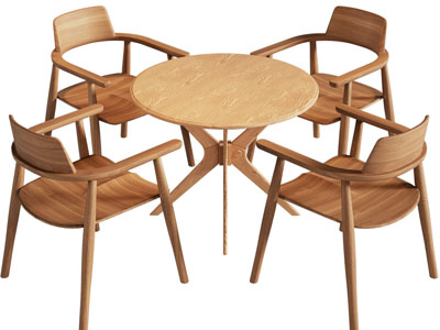 北欧实木餐桌椅组合