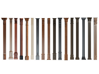 欧式雕花圆形、方形罗马柱子3d模型 欧式雕花圆形、方形罗马柱子