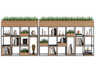 现代开放式装饰柜