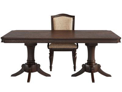 美式实木书桌椅组合