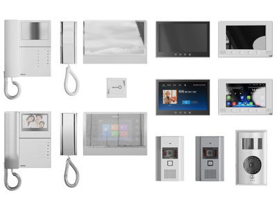 现代可视电话、对讲机、门铃3d模型 现代可视电话、对讲机、门铃